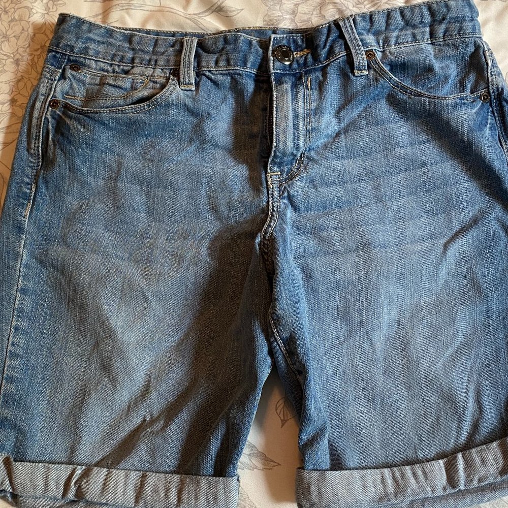 Ladies Calvin Klein Boyfriend Jeans Cuffed Shorts